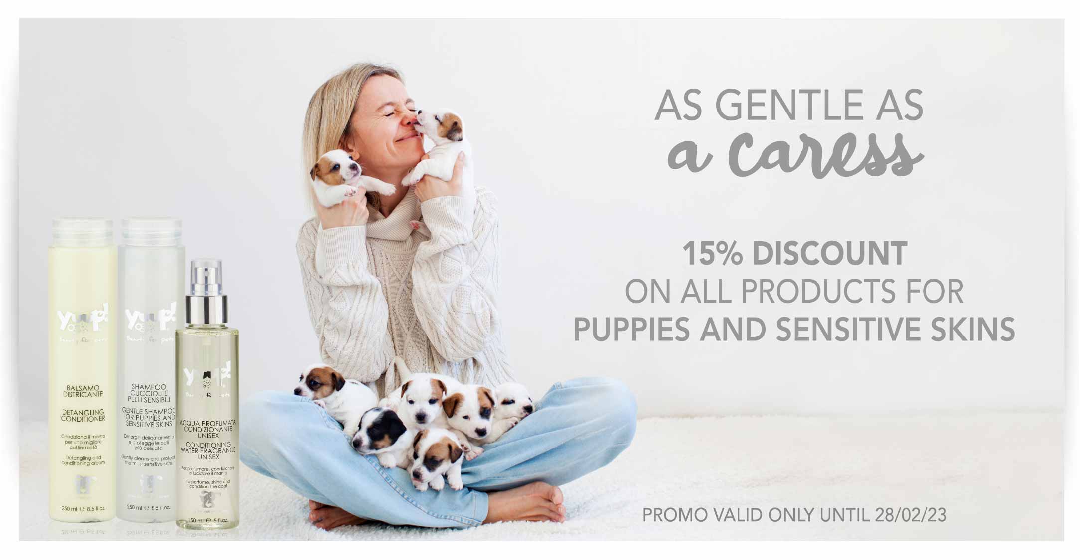 Sconto 15% prodotti per cucciolo